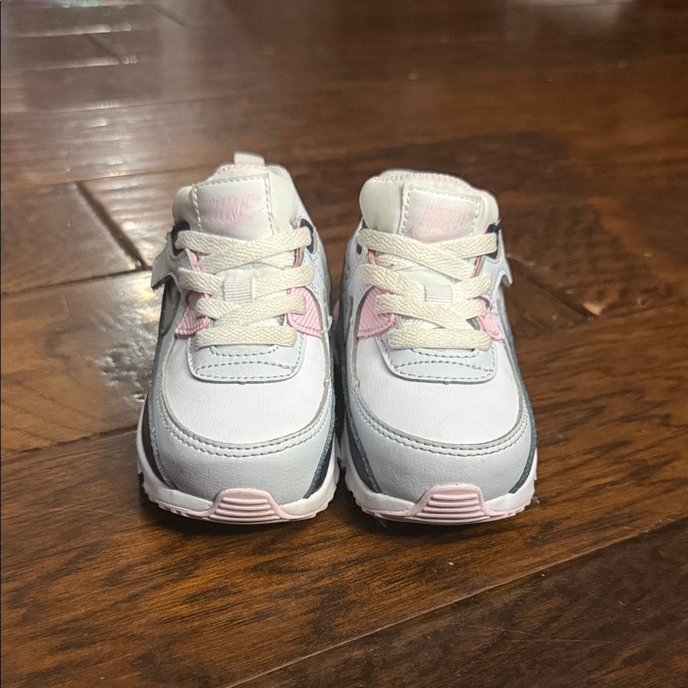 Nike Kids White and Pink Sneakers